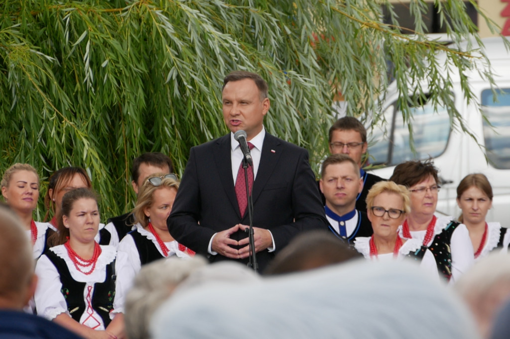 Prezydent RP Andrzej Duda w Margoninie