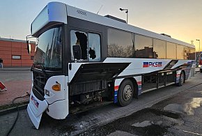 Pożar autobusu na ulicy Paderewskiego w Chodzieży-10527