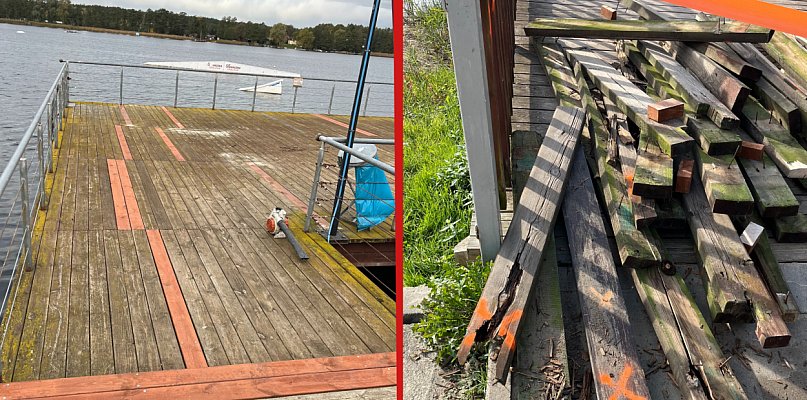 Remont pomostu i zjeżdżalni w Margoninie dobiega końca - 12746